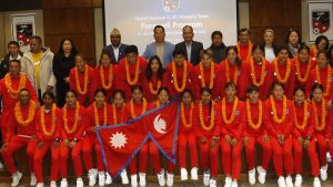 नेपाली महिला राष्ट्रिय टोलीको बिदाई